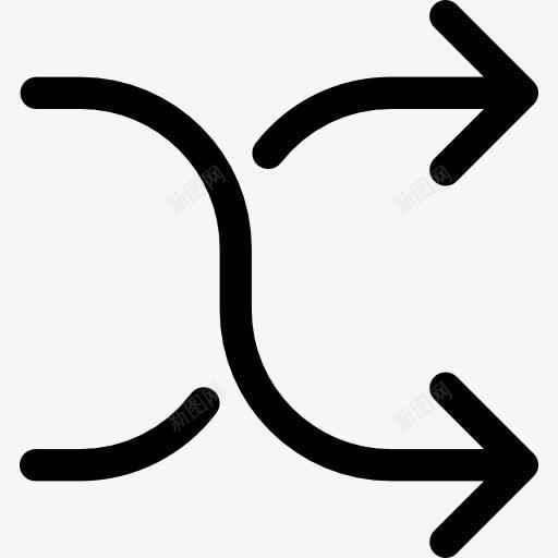 洗牌图标png_新图网 https://ixintu.com 交换 变化 变化的 多媒体的选择 洗牌 箭头符号 随机的