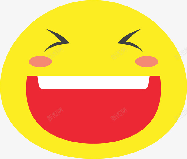 黄色哈哈大笑表情