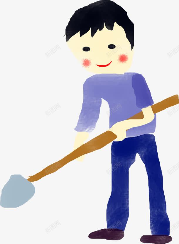手绘男孩学校画册png免抠素材_新图网 https://ixintu.com 学校 男孩 画册