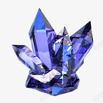 水晶png免抠素材_新图网 https://ixintu.com 原宿 宝石 形状 紫色