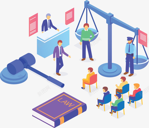 法院开庭审理案件矢量图ai免抠素材_新图网 https://ixintu.com 公开审理 审判 审理案件 法律 法院 矢量png 矢量图