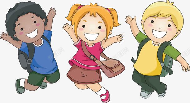 卡通小学生png免抠素材_新图网 https://ixintu.com 人物 可爱卡通 小学生 男孩女孩