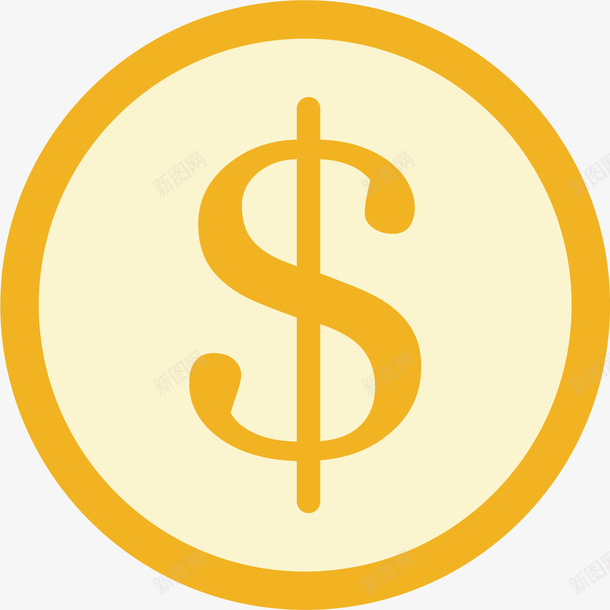 金灿灿的钱币矢量图ai免抠素材_新图网 https://ixintu.com 几何图形 圆形 硬币 货币符号 金色 钱币 矢量图
