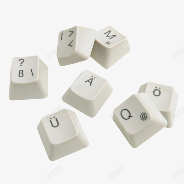 白色键帽png免抠素材_新图网 https://ixintu.com 字母 按键 文字 英文 计算器 计算机键盘 键帽 键盘图案