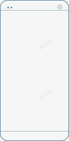 蓝色线框手机手绘png免抠素材_新图网 https://ixintu.com 手机 手绘 线框 蓝色