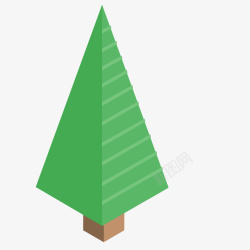 25D一个绿色的小树图矢量图素材