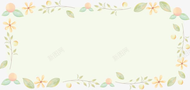绿色春季花藤框架png免抠素材_新图网 https://ixintu.com 春天 春季 春日 植物标签 自然 花藤框架