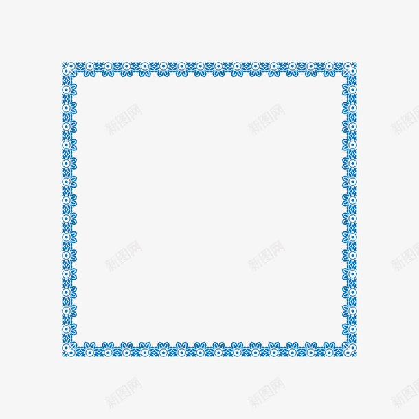 蓝色花纹复古框框矢量图ai免抠素材_新图网 https://ixintu.com 复古 底纹 框框 欧式 精美 花纹 花边 蓝色 蓝色框框 边框 矢量图