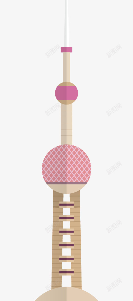 高高的东方明珠矢量图ai免抠素材_新图网 https://ixintu.com 东方明珠 几何形状 圆形 塔尖 形象 球形 矢量图