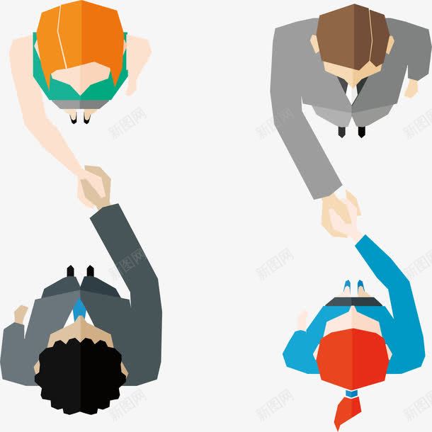商务握手元素png免抠素材_新图网 https://ixintu.com 卡通 商务 握手 礼仪