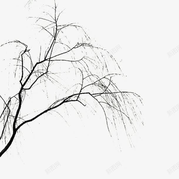 手绘水墨中国风柳树png免抠素材_新图网 https://ixintu.com 中国风 国画古树 手绘 柳树 树 水墨 水墨柳枝
