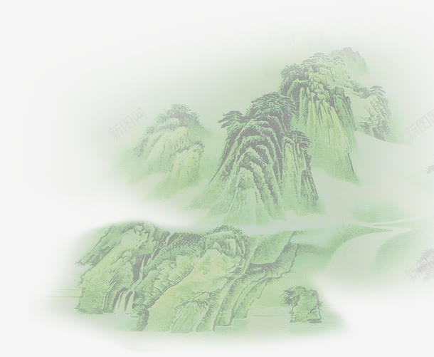 中国山水画主页装修png免抠素材_新图网 https://ixintu.com 中国 主页 山水画 装修