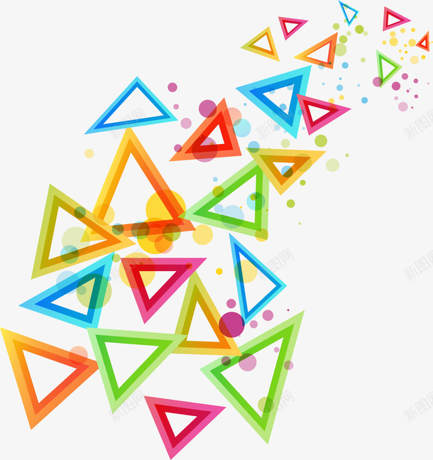 缤纷的三角形矢量图eps免抠素材_新图网 https://ixintu.com 三角形 彩色 春天 缤纷 飞舞 矢量图