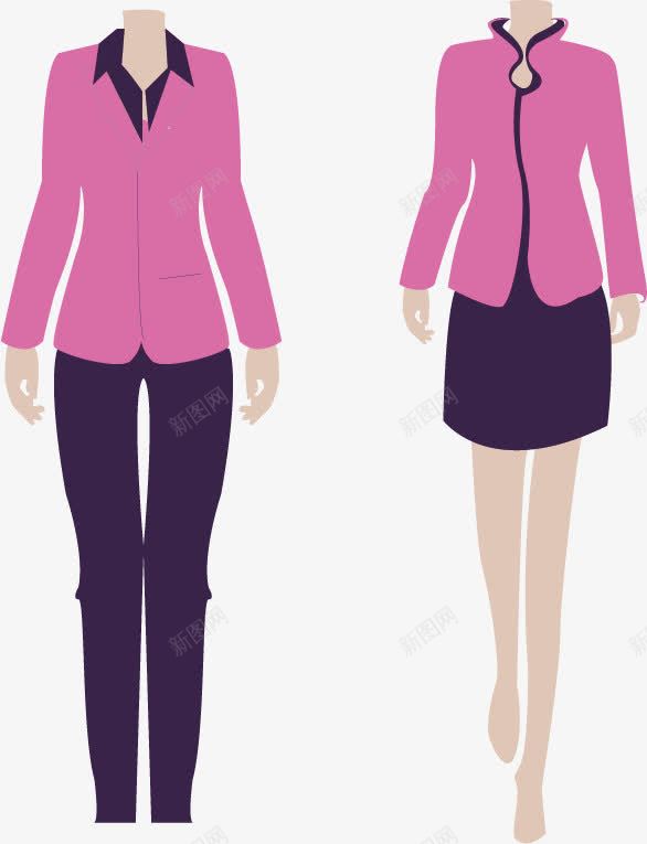 工作服png免抠素材_新图网 https://ixintu.com 女装 工作服设计 工装设计 广告设计 服装 服装模板 服装设计