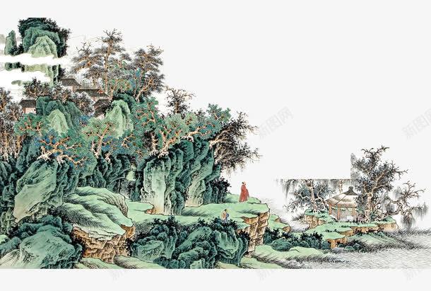 水墨画png免抠素材_新图网 https://ixintu.com 古画 复古 山 山林 山水画 水墨画