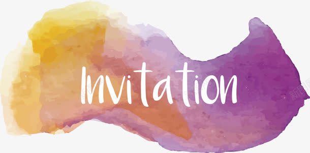 波浪渐变色水彩邀请函png免抠素材_新图网 https://ixintu.com invitation 水彩晕染 渐变色 矢量素材 邀请函