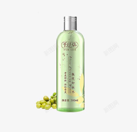 千纤草橄榄卸妆水png免抠素材_新图网 https://ixintu.com 产品实物 免费图片png 毛孔淡妆 深层清洁 温和