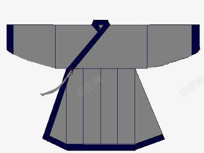 汉服平面图png免抠素材_新图网 https://ixintu.com 平面图 汉服 简约 黑色