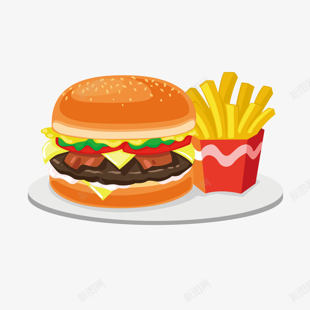 汉堡和薯条矢量图ai免抠素材_新图网 https://ixintu.com 一根薯条简笔画 套餐 快餐 汉堡 矢量图 美食 菜单设计 薯条 鳕鱼汉堡 麦当劳