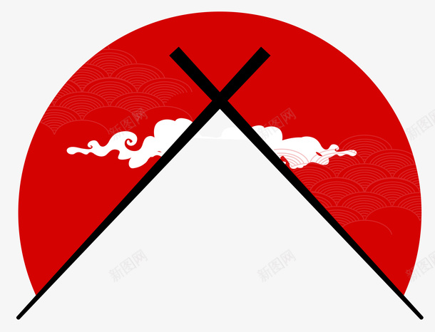 卡通寿司筷子红色png免抠素材_新图网 https://ixintu.com 517 免抠 免费PNG 卡通手绘 吃货 寿司 筷子