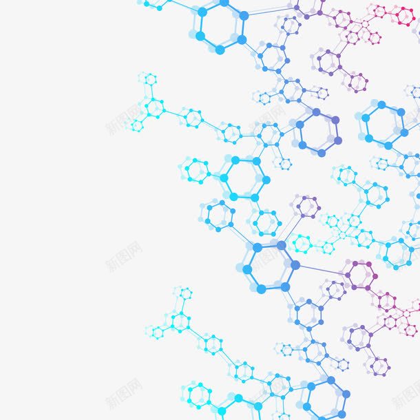 彩色分子结构背景矢量图eps免抠素材_新图网 https://ixintu.com 分子 分子背景 彩色 矢量图