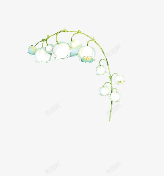 文艺水彩风铃花png免抠素材_新图网 https://ixintu.com 免费花 文艺 素材 花朵 风铃花