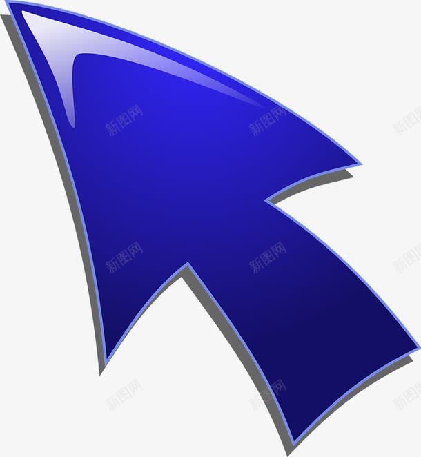 蓝色箭头png免抠素材_新图网 https://ixintu.com 光标 免费png素材 指示 箭头 鼠标手指