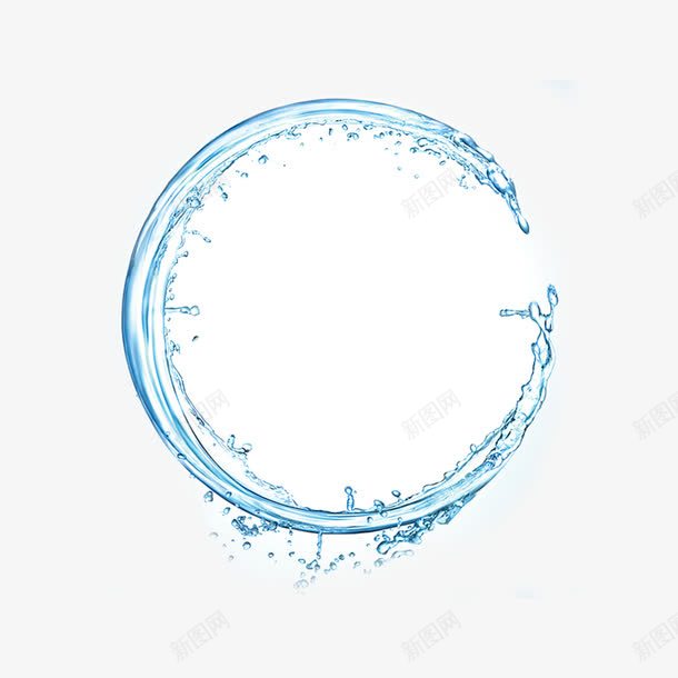蓝色水花png免抠素材_新图网 https://ixintu.com 创意 卡通 手绘 抽象 水滴 水珠 水花 蓝色