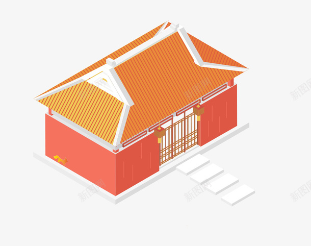 房子宫廷风房子png免抠素材_新图网 https://ixintu.com 古风 宫廷风 建筑 房子