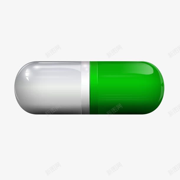 绿色胶囊png免抠素材_新图网 https://ixintu.com 医疗 医药 绿色药 胶囊 药 西药