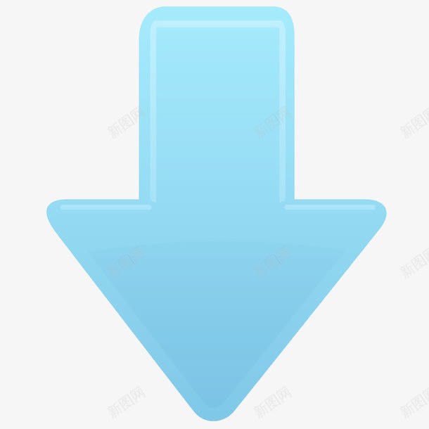 蓝色箭头png免抠素材_新图网 https://ixintu.com 3D 指示 渐变 立体 立体感箭头 箭头 粗箭头 蓝色