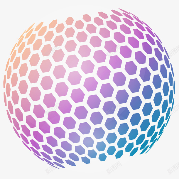彩色渐变球体插画png免抠素材_新图网 https://ixintu.com 免抠PNG 几何学 双十一 彩色渐变球体矢量插画 球体 电商 装饰