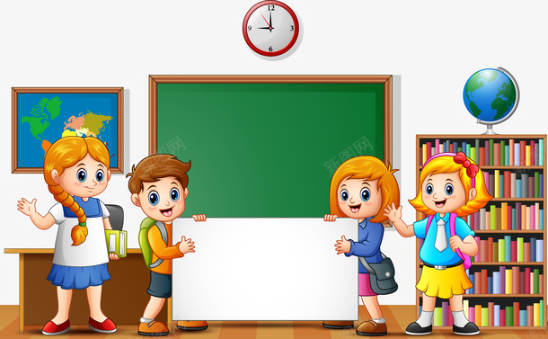 开学日签到教室png免抠素材_新图网 https://ixintu.com 学生 开学 开学签到 矢量签到 签到 签到教室