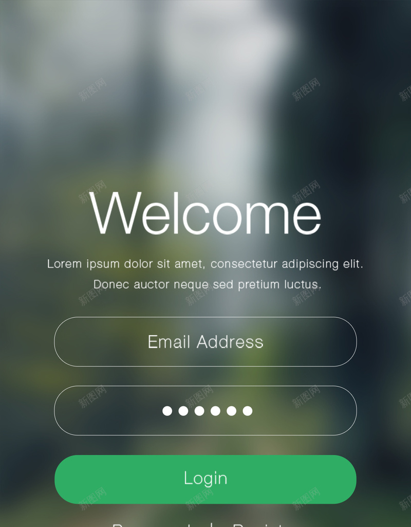 清新简约手机APP登录页psd设计背景_新图网 https://ixintu.com APP app ios psd 小清新 文艺 注册界面 清新 灰色 登录 登录注册界面免费下载 简约