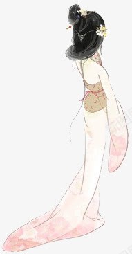 女孩背景png免抠素材_新图网 https://ixintu.com 仙侠美女 古典美女 古装 古风 古风衣服 手绘