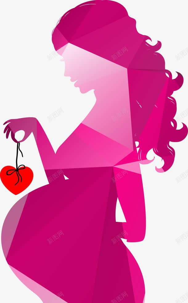 炫彩几何孕妇png免抠素材_新图网 https://ixintu.com 彩色几何背景 母婴海报设计 母婴用品
