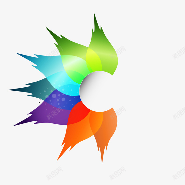 半边花瓣矢量图图标ai_新图网 https://ixintu.com LOGO netLOGO 企业文化 创意 渐变 花卉 矢量图