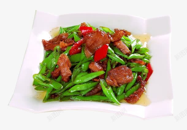 农家小炒肉png免抠素材_新图网 https://ixintu.com 回锅肉 小炒肉 美食 辣椒炒肉
