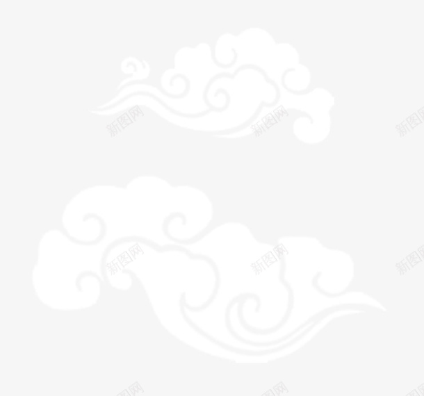 漂浮祥云png免抠素材_新图网 https://ixintu.com 漂浮 男装 白 祥云