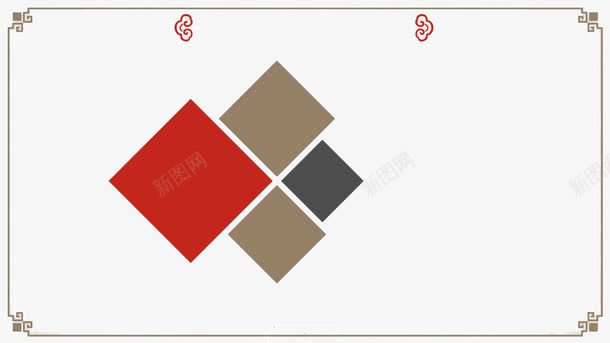 中国风PPT模板png免抠素材_新图网 https://ixintu.com PPT元素 PPT模板 中国风 文本框