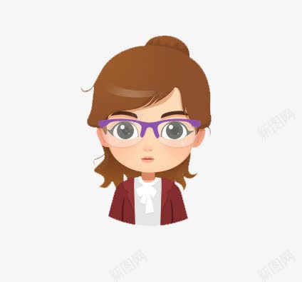 卡通Q版人物头像png免抠素材_新图网 https://ixintu.com Q版 卡通头像 小女孩