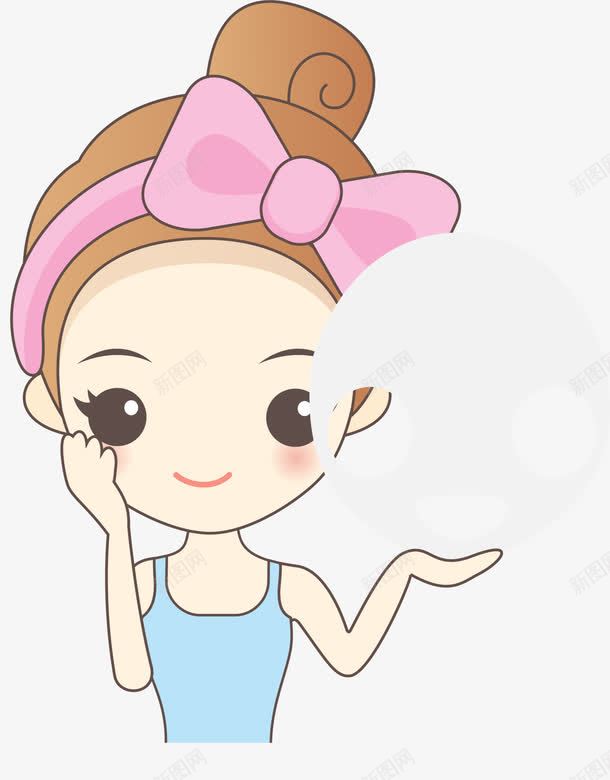 美丽面膜女孩png免抠素材_新图网 https://ixintu.com 光洁皮肤 美丽女孩 脸部护理 装饰图案 面膜 面部护理