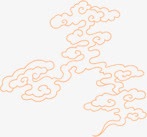 黄色线条祥云图标png_新图网 https://ixintu.com 图标 祥云 线条 黄色