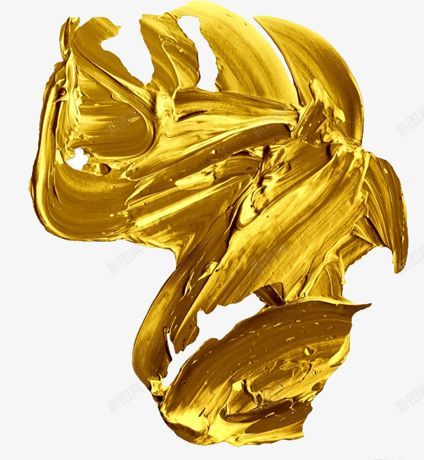 金色抽象绘画油漆笔刷png免抠素材_新图网 https://ixintu.com 抽象油漆 油漆 绘画油漆 金色油漆
