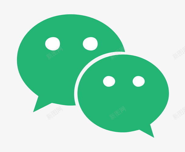 绿色微信图标png_新图网 https://ixintu.com png图形 png装饰 图标 手绘 绿色 装饰