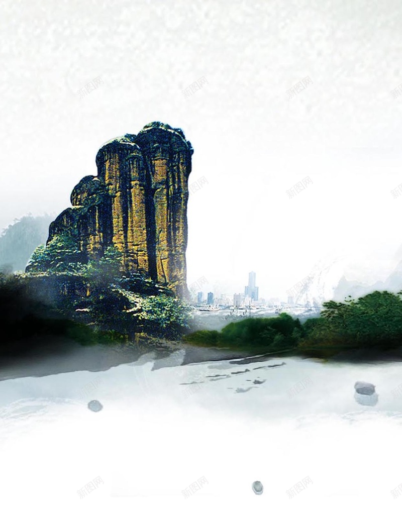 武夷山H5背景jpg_新图网 https://ixintu.com H5 H5背景 h5 名胜 彩色 摄影 武夷山 白色 风景