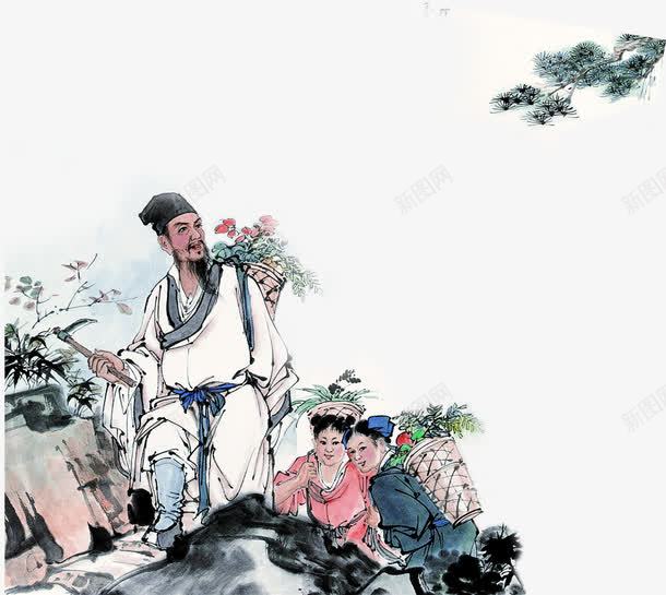 国学中医手绘古典png免抠素材_新图网 https://ixintu.com 中医 古典 国学