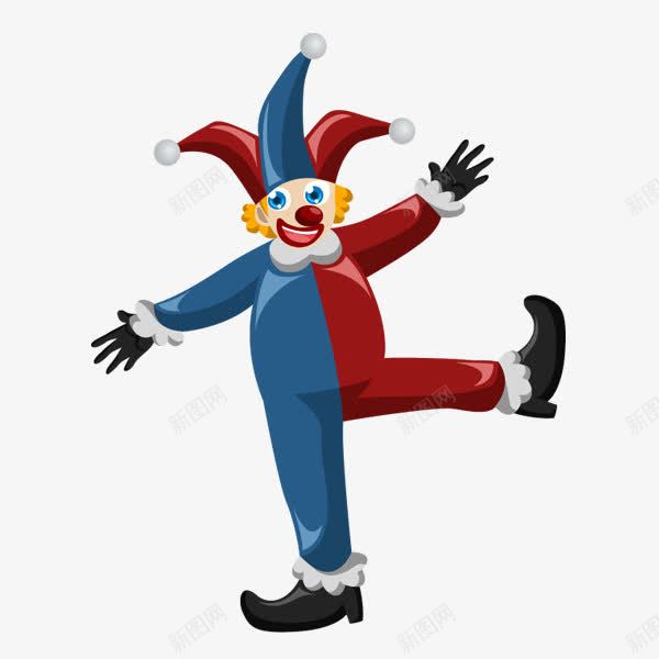卡通搞怪小丑png免抠素材_新图网 https://ixintu.com PNG joker 卡通小丑 愚人节 红色 蓝色
