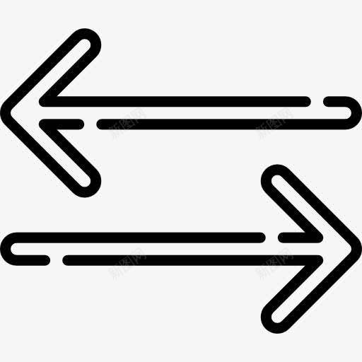 来回图标png_新图网 https://ixintu.com 多媒体选项 定位 方向 箭头