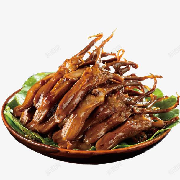 酱味鸭舌png免抠素材_新图网 https://ixintu.com 小吃 美食 鸭肉 鸭舌
